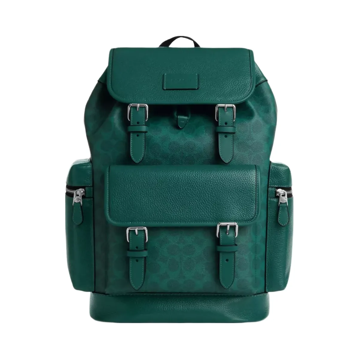 Coach Sprint Backpack In Colorblock Signature Canvas in Silver Sea Green