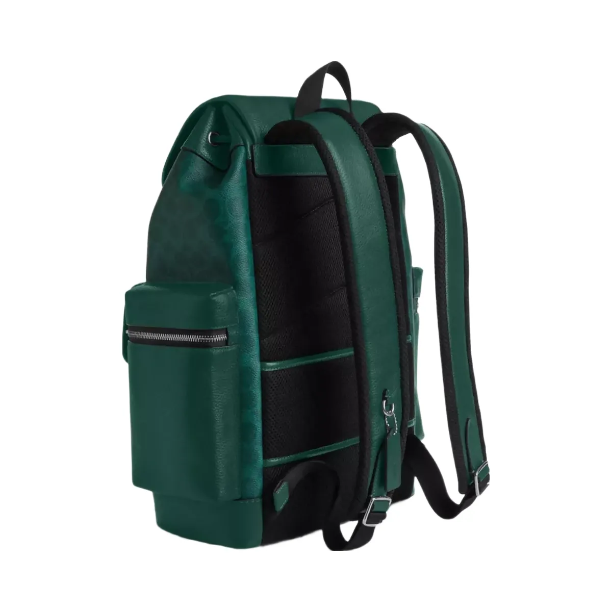 Coach Sprint Backpack In Colorblock Signature Canvas in Silver Sea Green