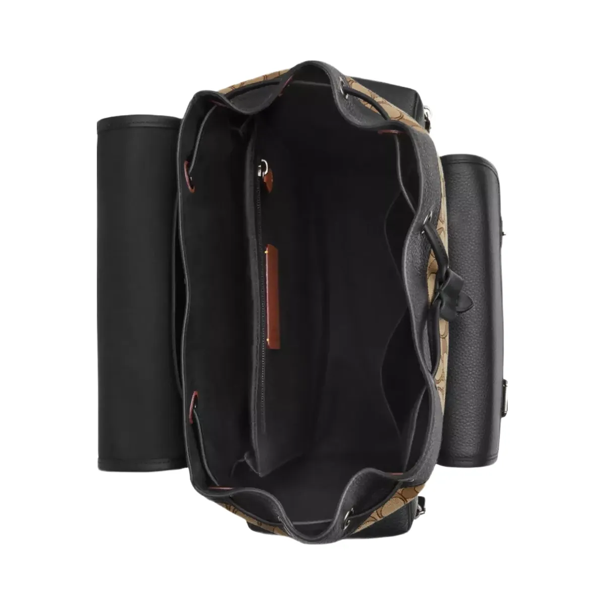 Coach Sprint Backpack In Signature Jacquard in Gunmetal Tan Black