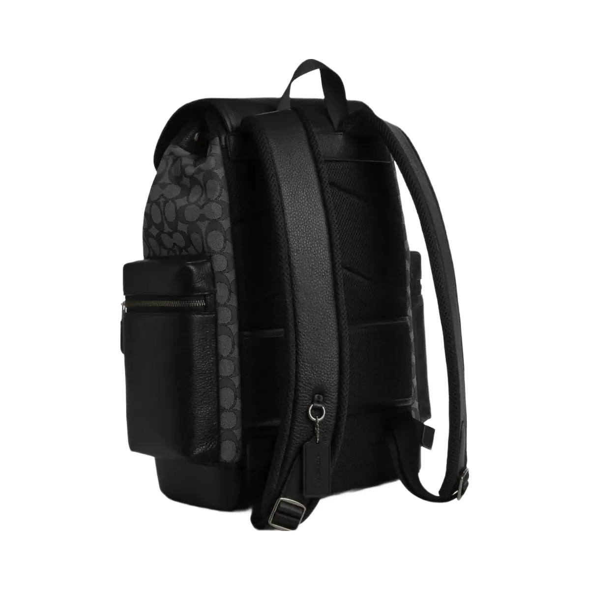 Coach Sprint Backpack In Signature Jacquard in Silver Charcoal Black