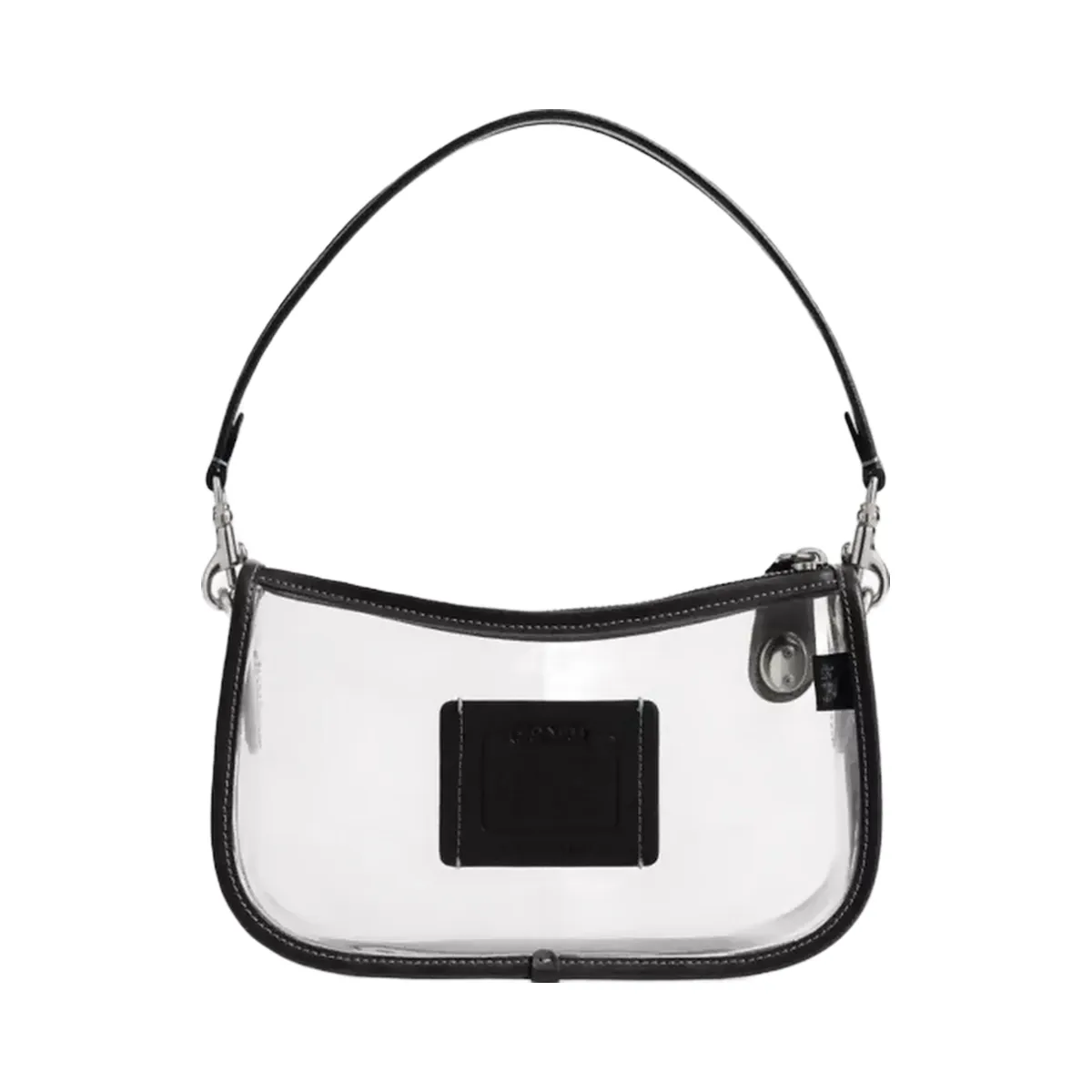 Coach Stadium Swinger Bag in Silver Black