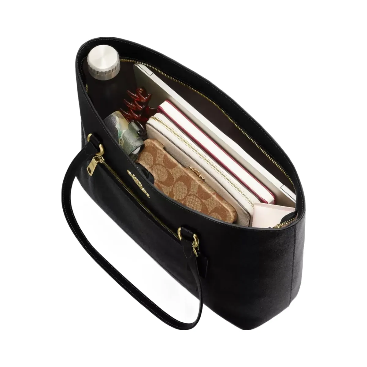 Coach Station Tote Bag in Gold Black