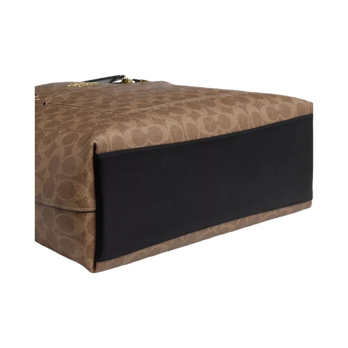 Coach Station Tote Bag In Signature Canvas in Gold Tan Black
