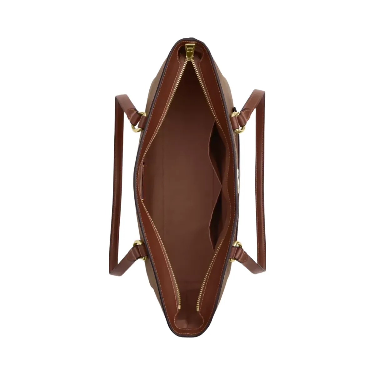 Coach Station Tote Bag In Signature Canvas in Gold Tan Brown