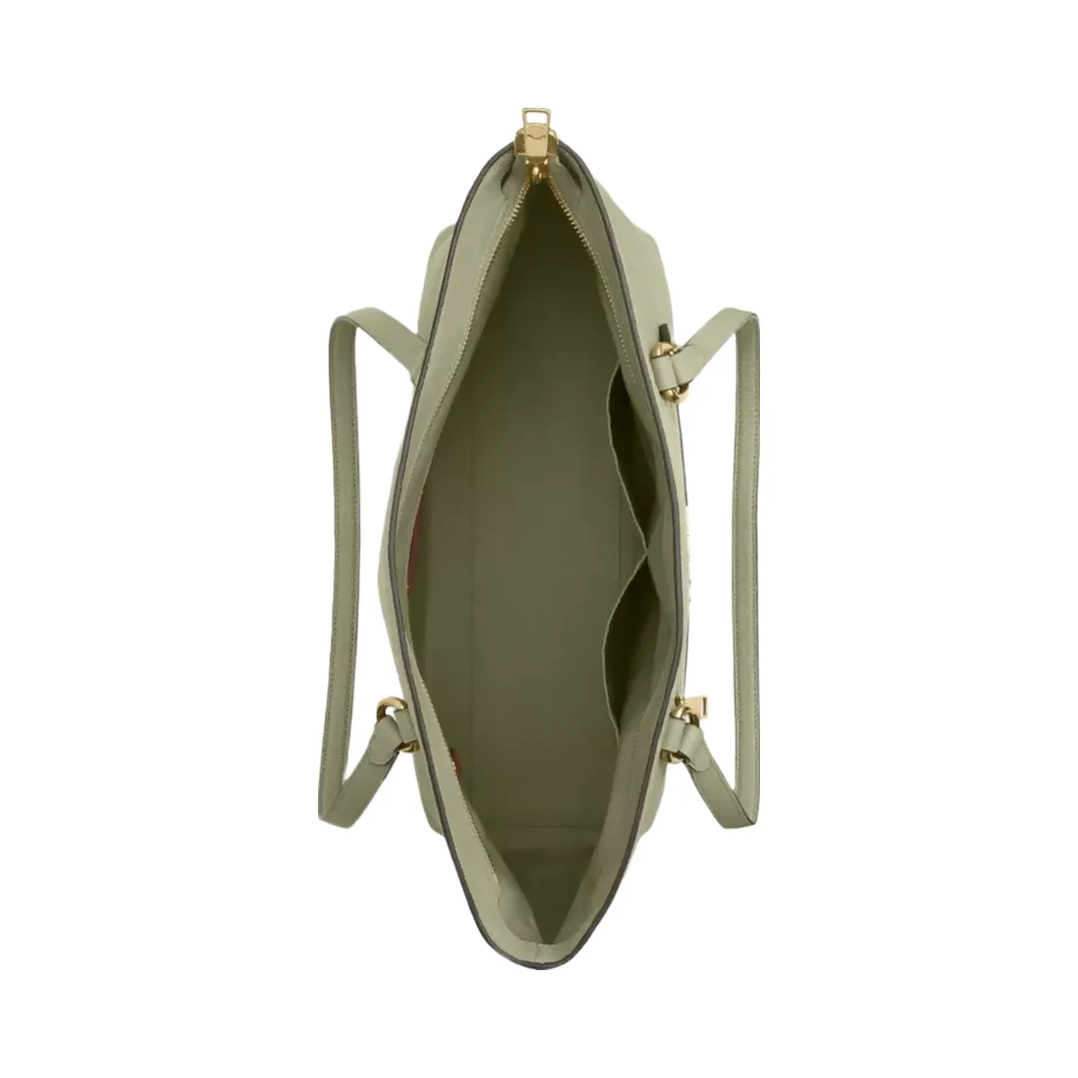 Coach Station Tote Bag In Signature Leather in Gold Pistachio