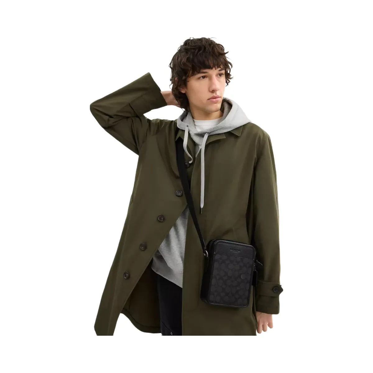 Coach Sullivan Crossbody Bag In Signature Canvas in Gunmetal Charcoal Black