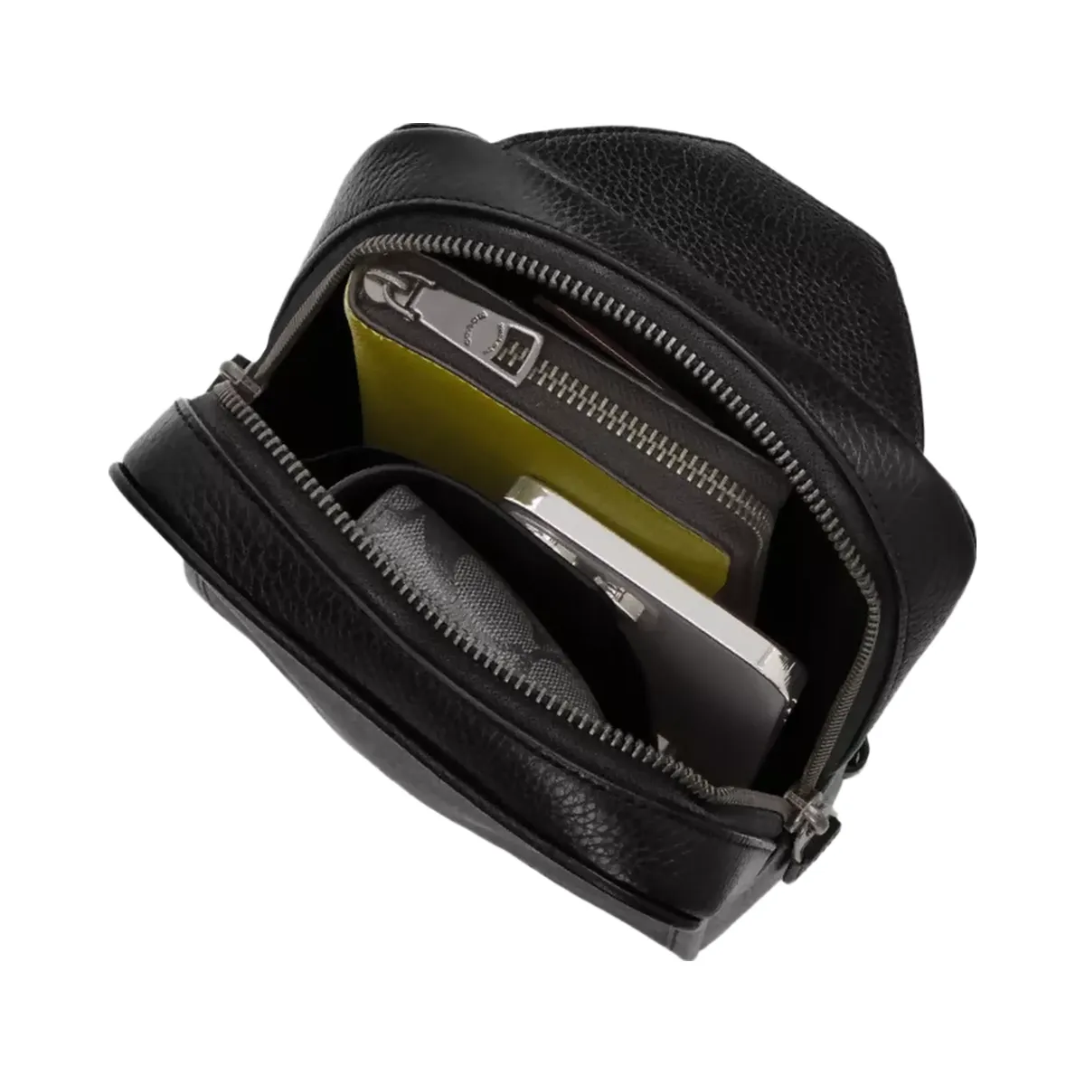 Coach Sullivan Pack In Signature Canvas in Gunmetal Charcoal Black