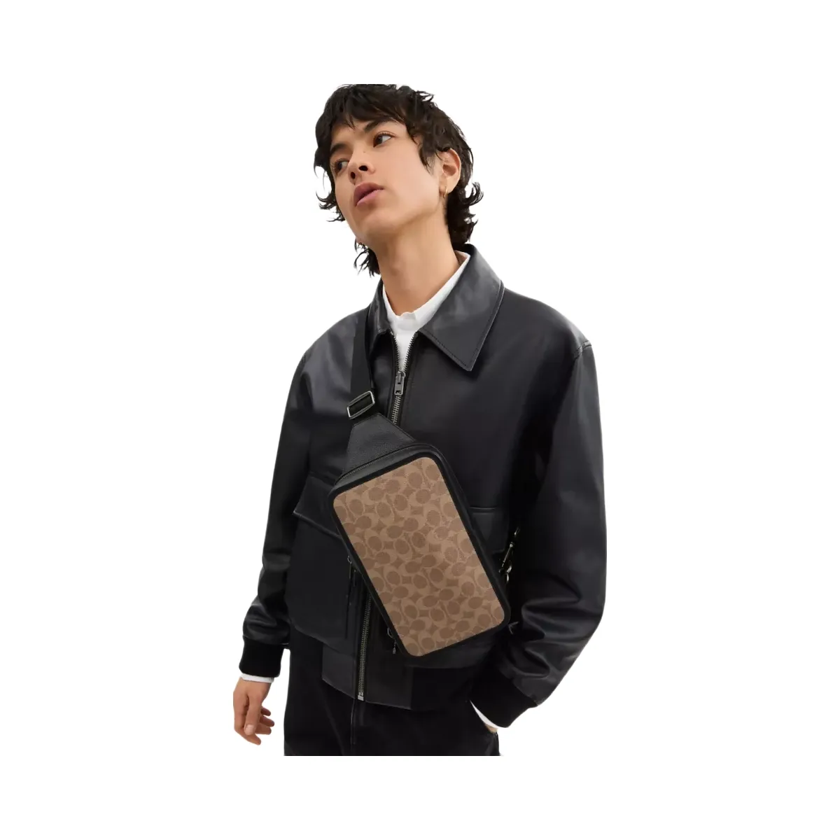 Coach Sullivan Pack In Signature Canvas in Gunmetal Tan Black