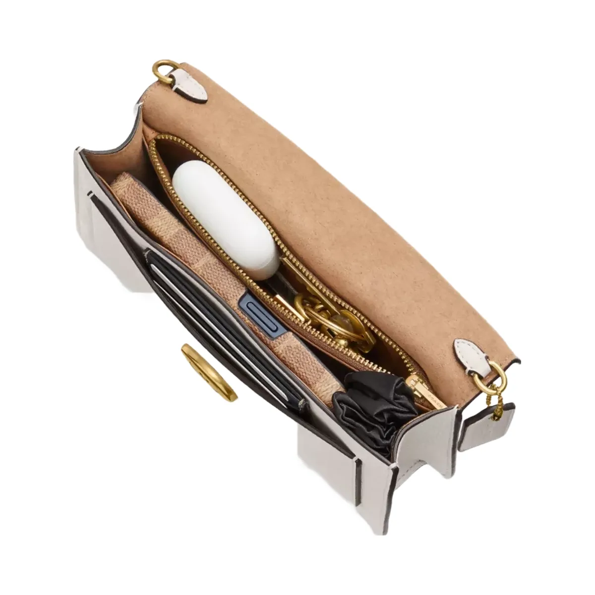Coach Tabby Chain Clutch in Brass Chalk