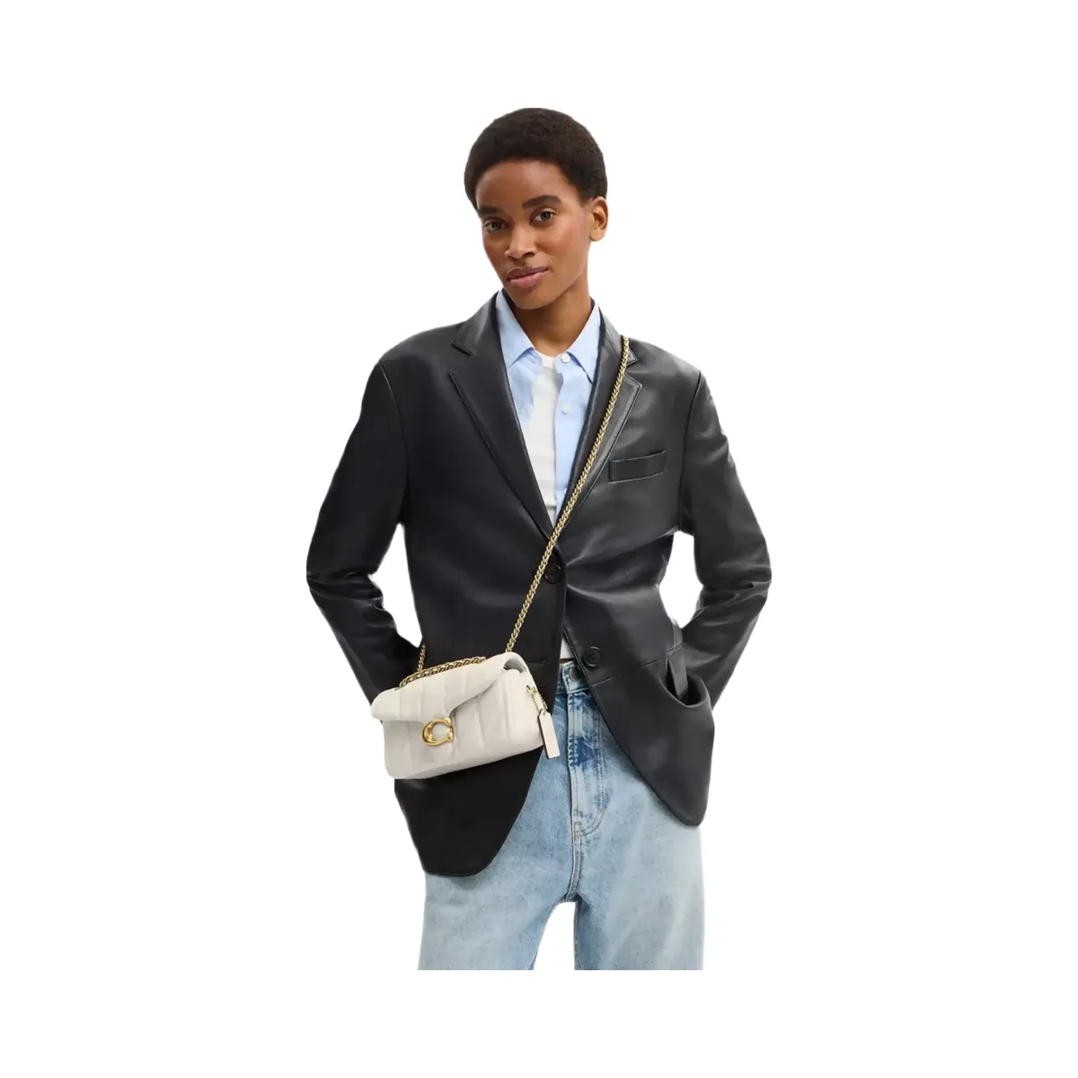 Coach Tabby Shoulder Bag 20 With Pillow Quilting in Brass Chalk