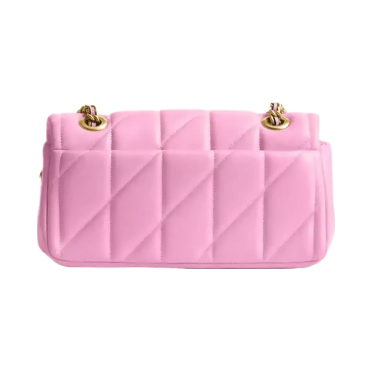 Coach Tabby Shoulder Bag 20 With Pillow Quilting in Brass Flower Pink