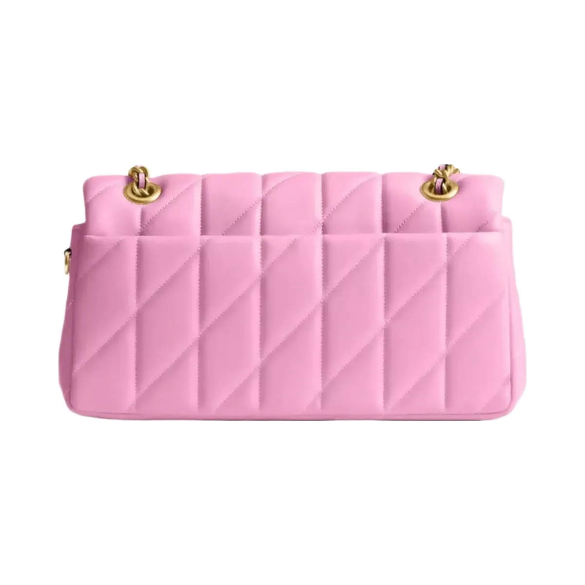 Coach Tabby Shoulder Bag 26 With Pillow Quilting in Brass Flower Pink