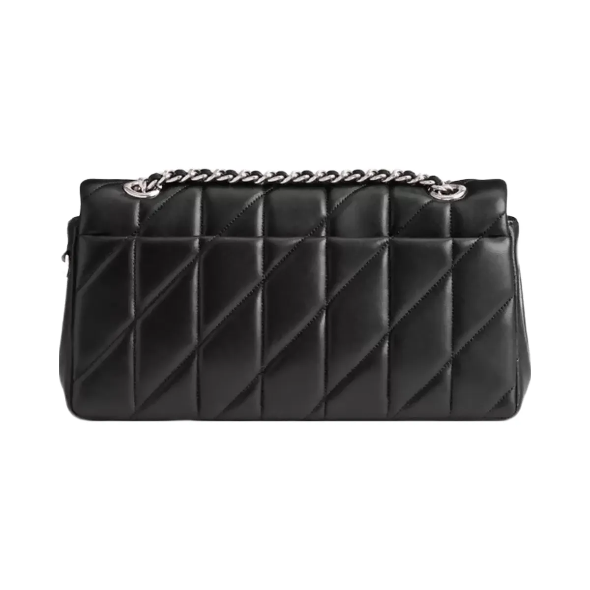 Coach Tabby Shoulder Bag 26 With Pillow Quilting in Silver Black