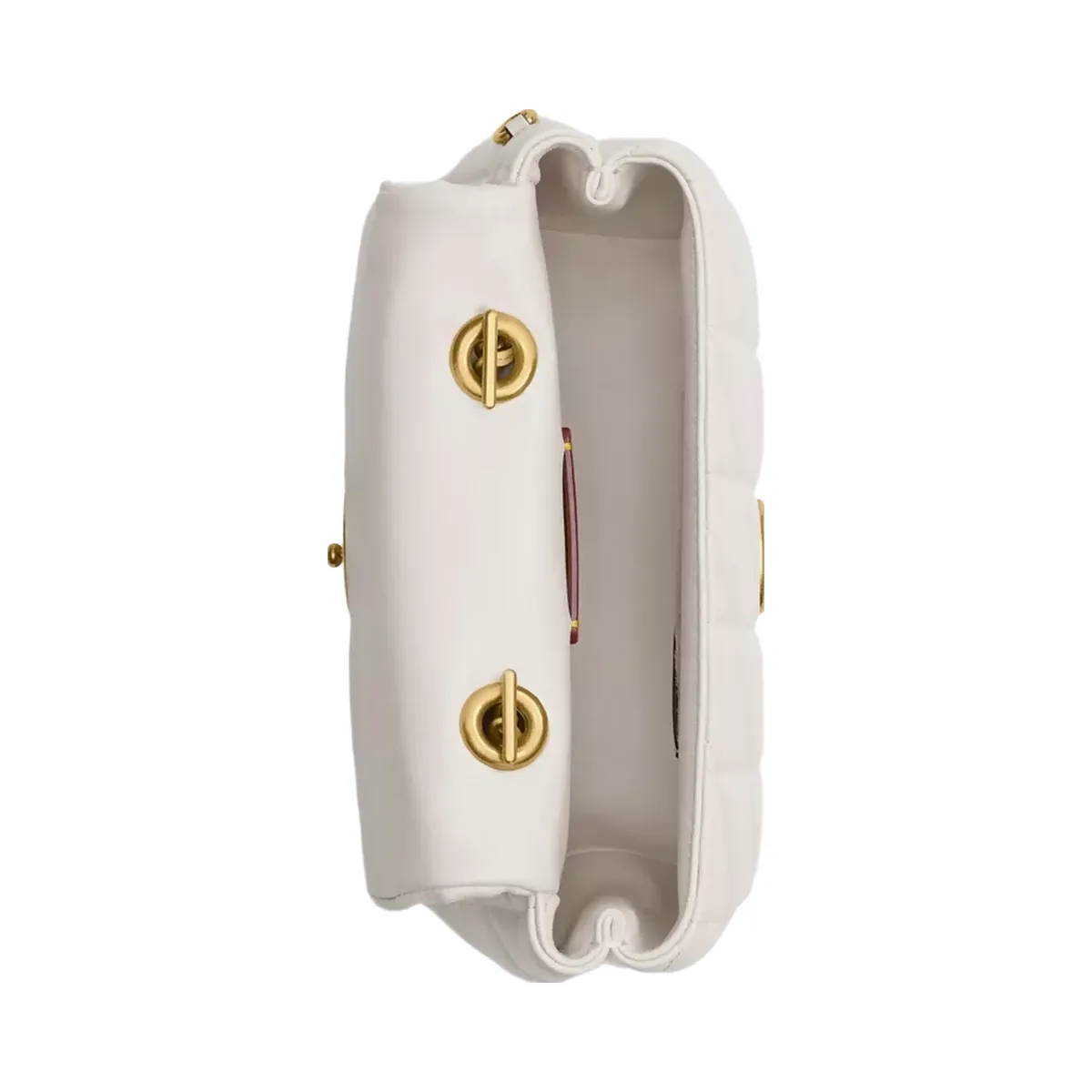 Coach Tabby Top Handle Bag With Quilting in Brass Chalk