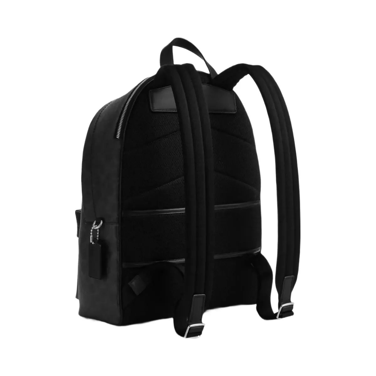 Coach Taylor Backpack In Signature Canvas in Silver Black Signature