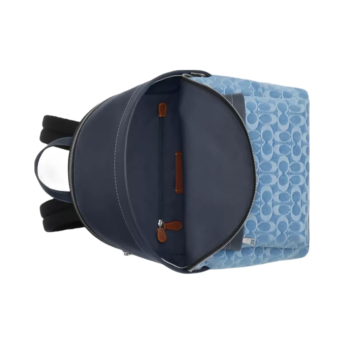 Coach Taylor Backpack In Signature Denim in Silver Denim