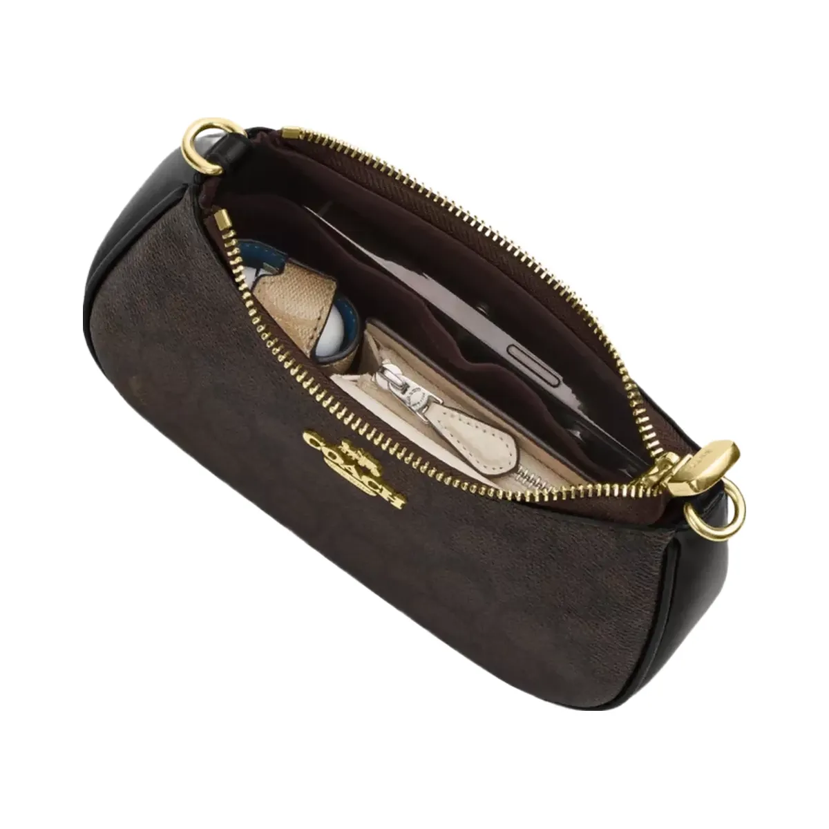 Coach Teri Mini Crossbody Bag in Gold True Navy