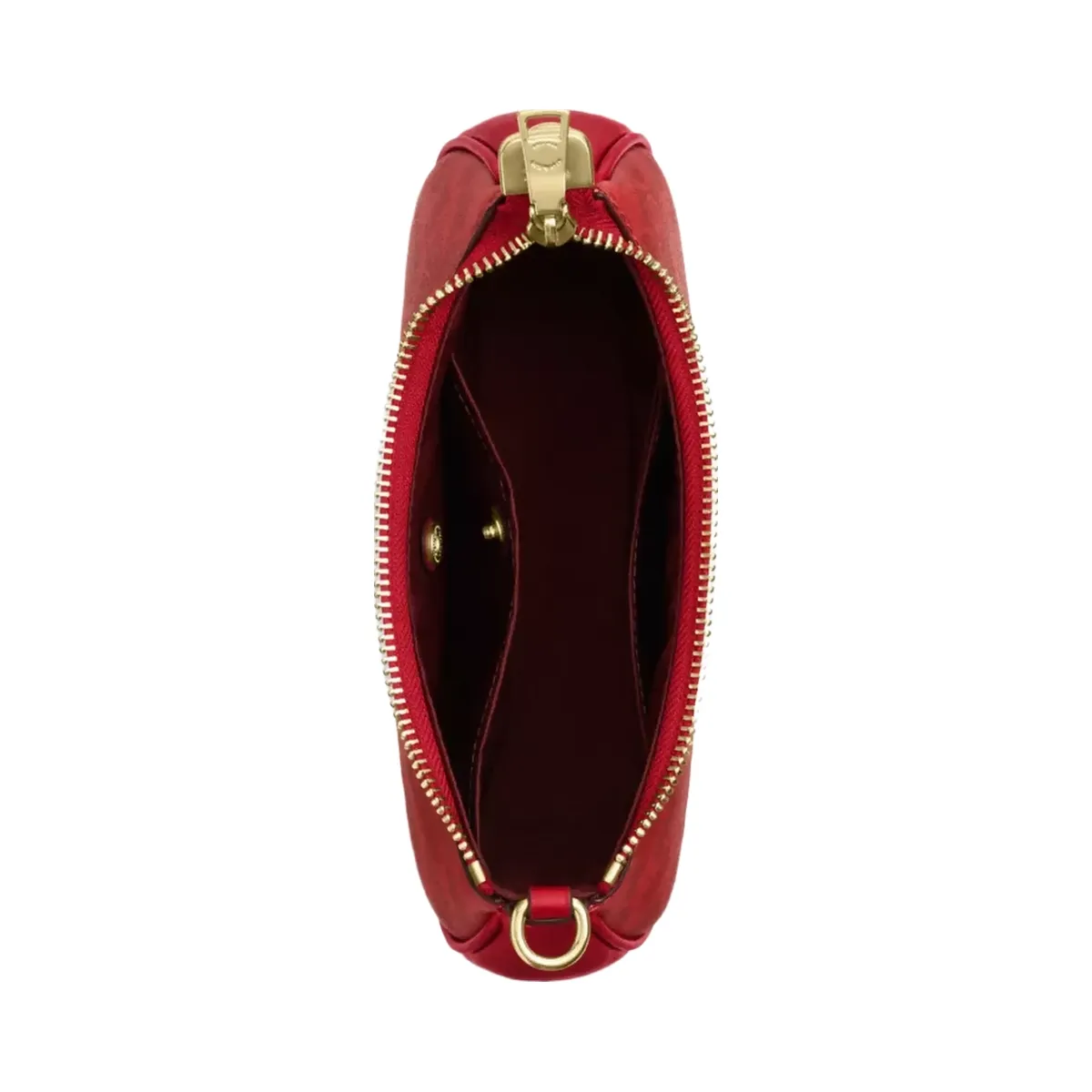 Coach Teri Mini Crossbody Bag In Signature Canvas in Gold Bold Red