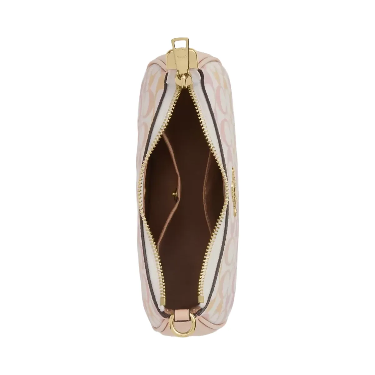 Coach Teri Mini Crossbody Bag In Signature Canvas in Gold Chalk Pink