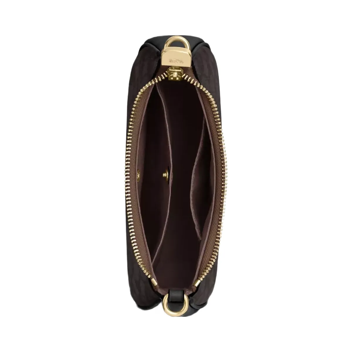 Coach Teri Mini Crossbody Bag In Signature Canvas in Gold Walnut Black