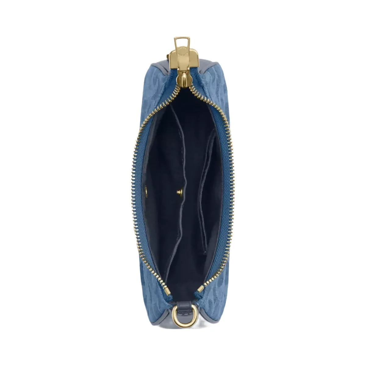 Coach Teri Mini Crossbody Bag In Signature Denim in Gold Indigo