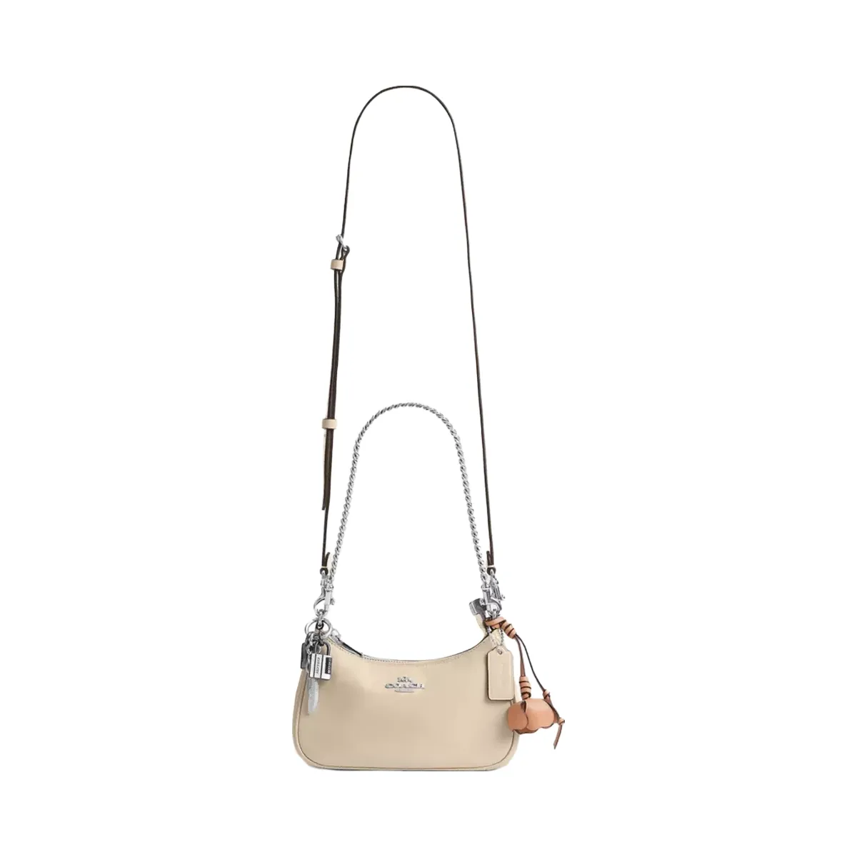 Coach Teri Mini Crossbody Bag With Charms in Silver Ivory