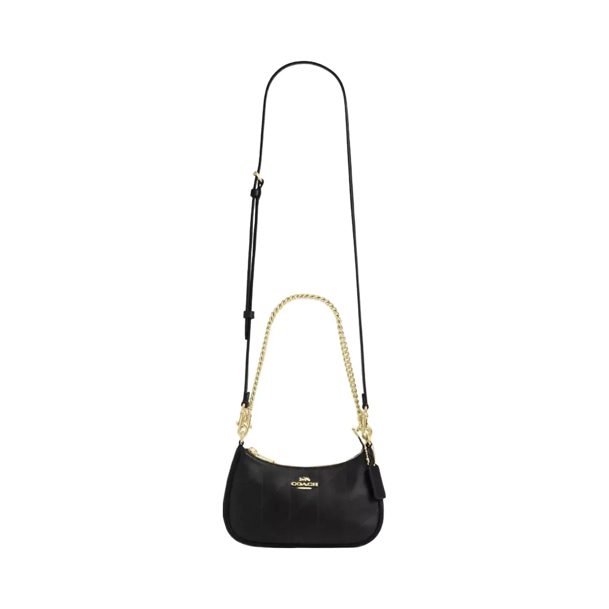 Coach Teri Mini Crossbody Bag With Quilting in Gold Black