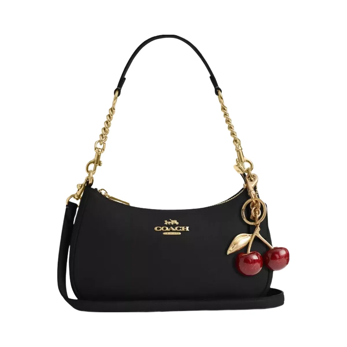 Coach Teri Shoulder Bag in Gold Black