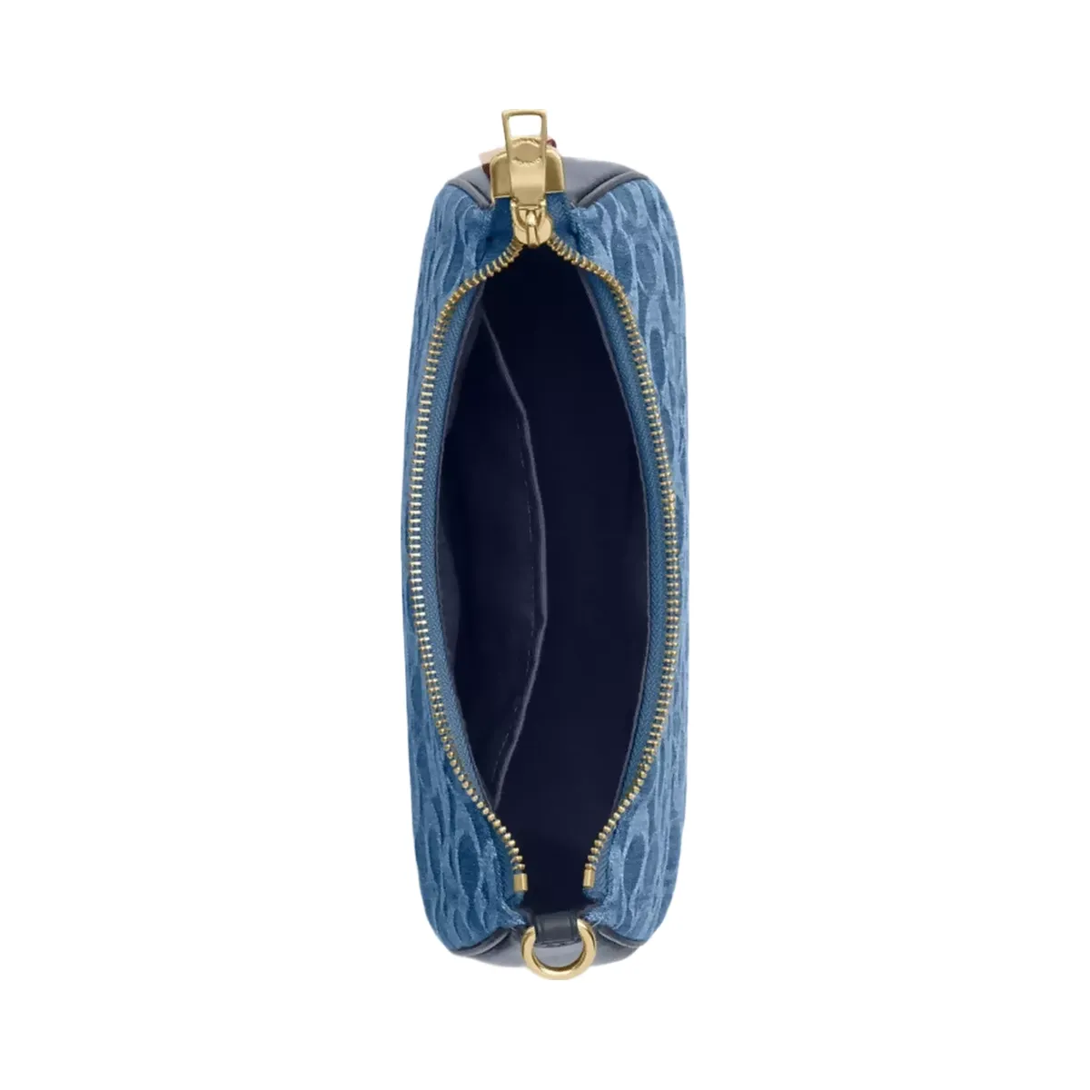 Coach Teri Shoulder Bag In Signature Denim in Gold Indigo