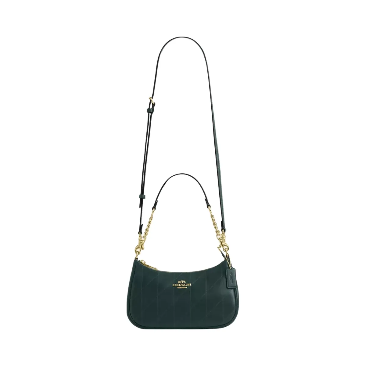 Coach Teri Shoulder Bag With Quilting in Gold Dark Teal