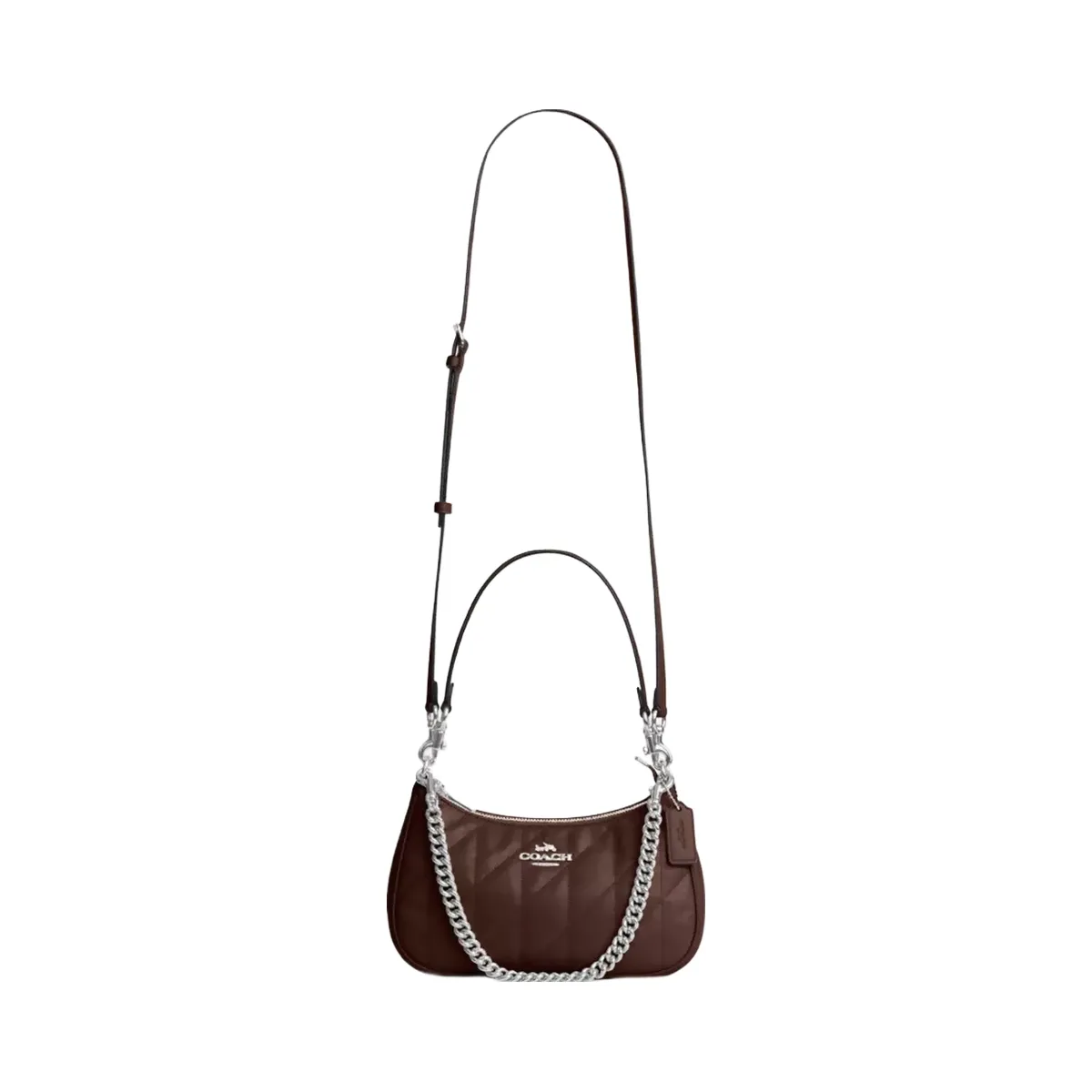 Coach Teri Shoulder Bag With Quilting in Silver Maple