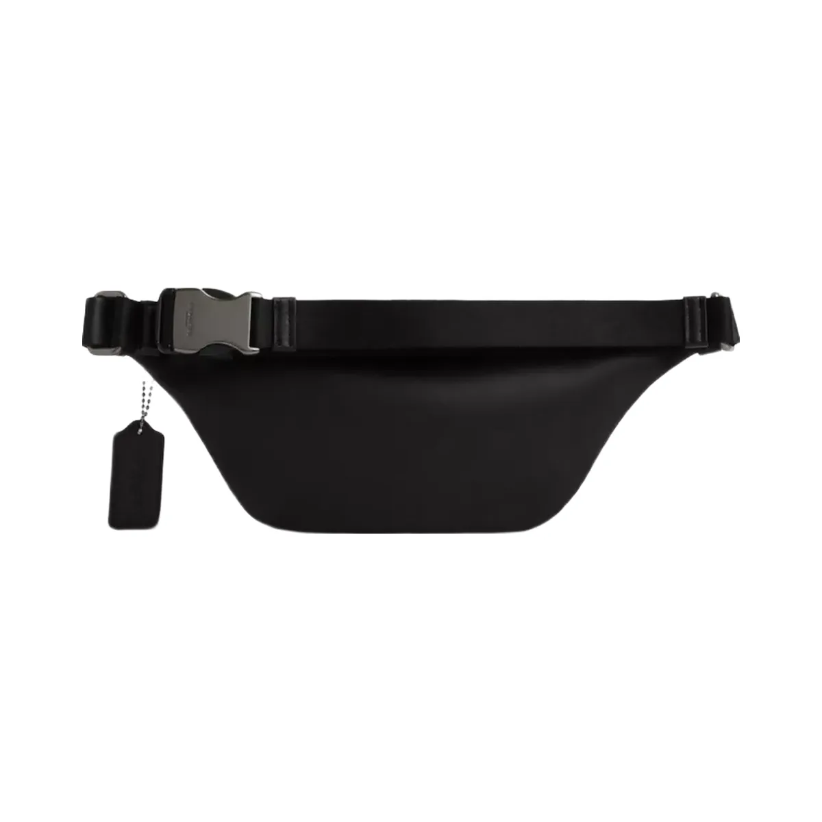 Coach Warren Mini Belt Bag In Signature Canvas in Gunmetal Charcoal Black