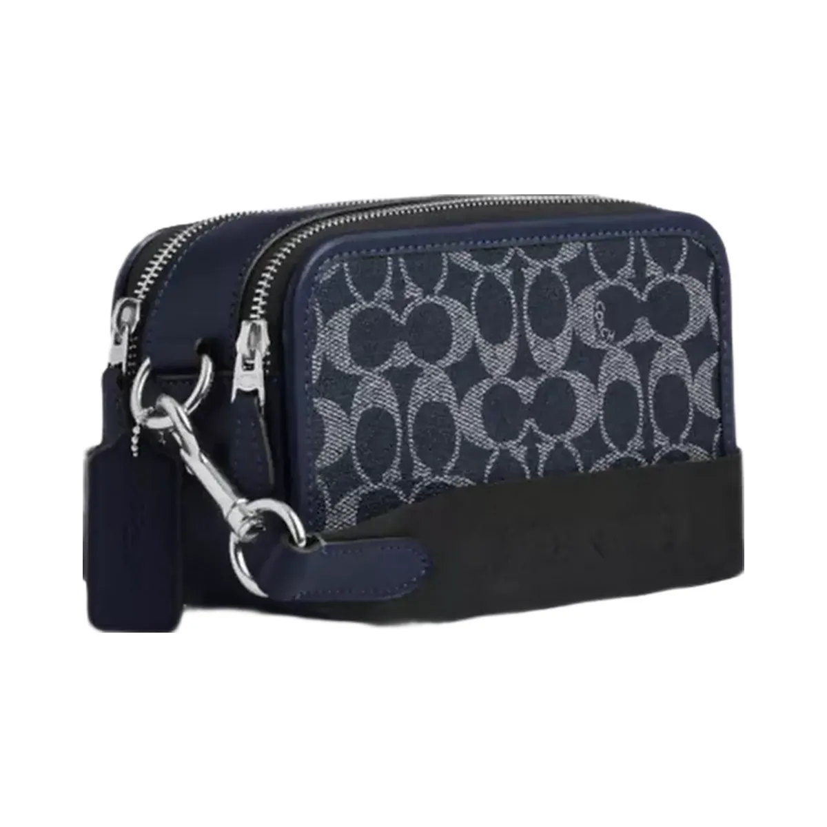 Coach Wyatt Crossbody Bag In Signature Canvas in Silver Denim Chalk
