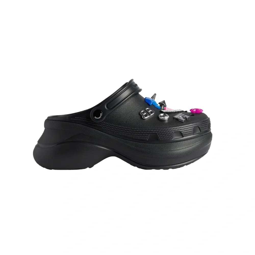 【BALENCIAGA】MEN'S CROCS MULE IN BLACK 42 Balenciaga Men's Crocs Mule in Black Balenciaga