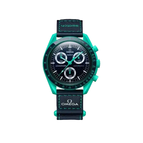 時計 OMEGA SWATCH POLAR LIGHTS Speedmaster Swatch Moonswatch Earth vs. Polar Lights Differences