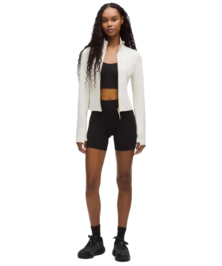 Lululemon Define Cropped Jacket Nulu Light Ivory/Gold Price in
