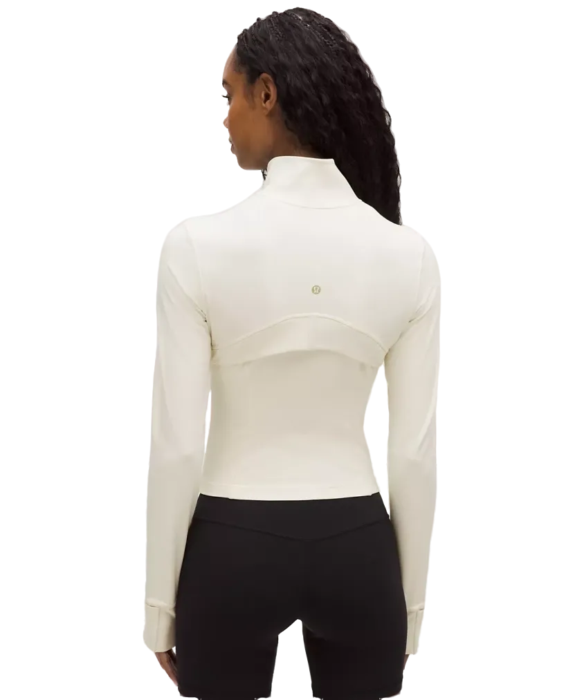 Lululemon Define Cropped Jacket Nulu Light Ivory/Gold | Hype Fly India