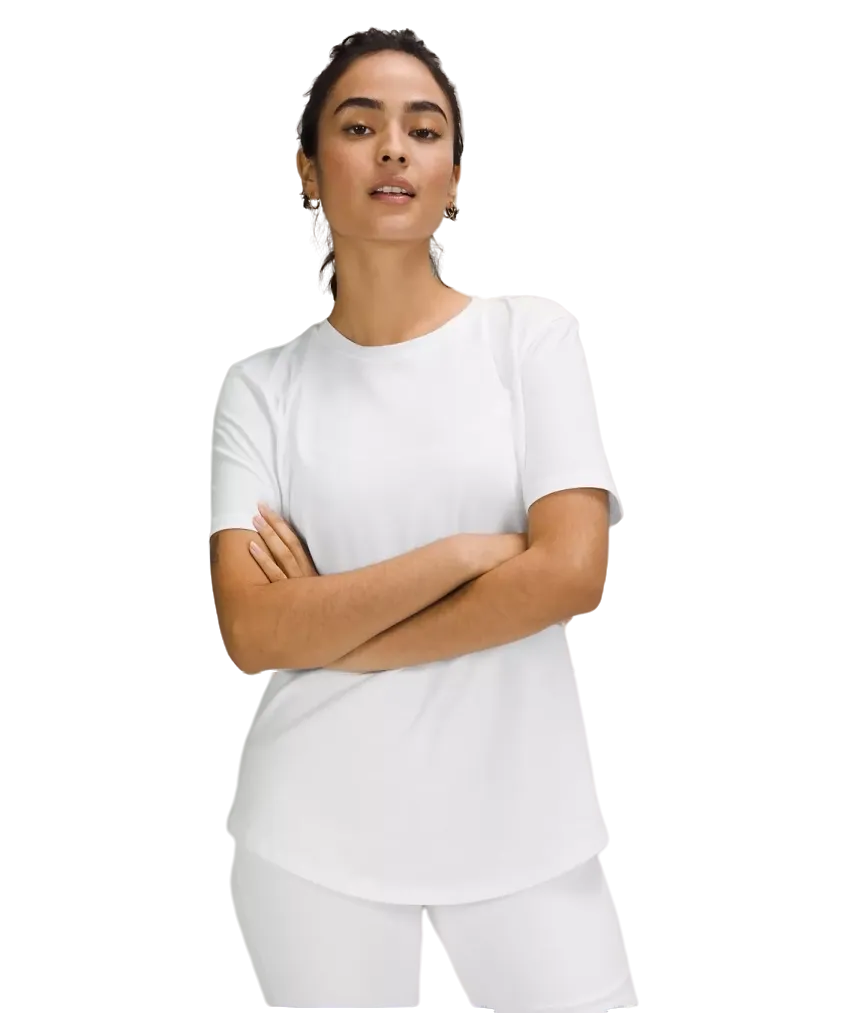 Lululemon Love Curved-Hem Crewneck T-Shirt White
