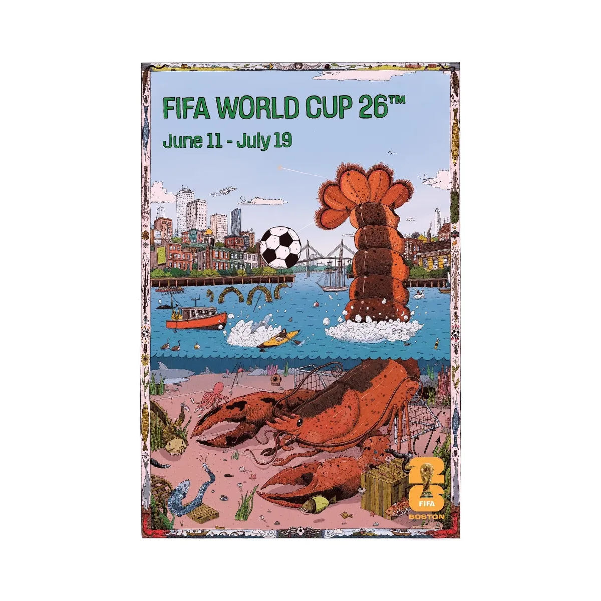 FIFA World Cup 2026 Boston Host City Poster