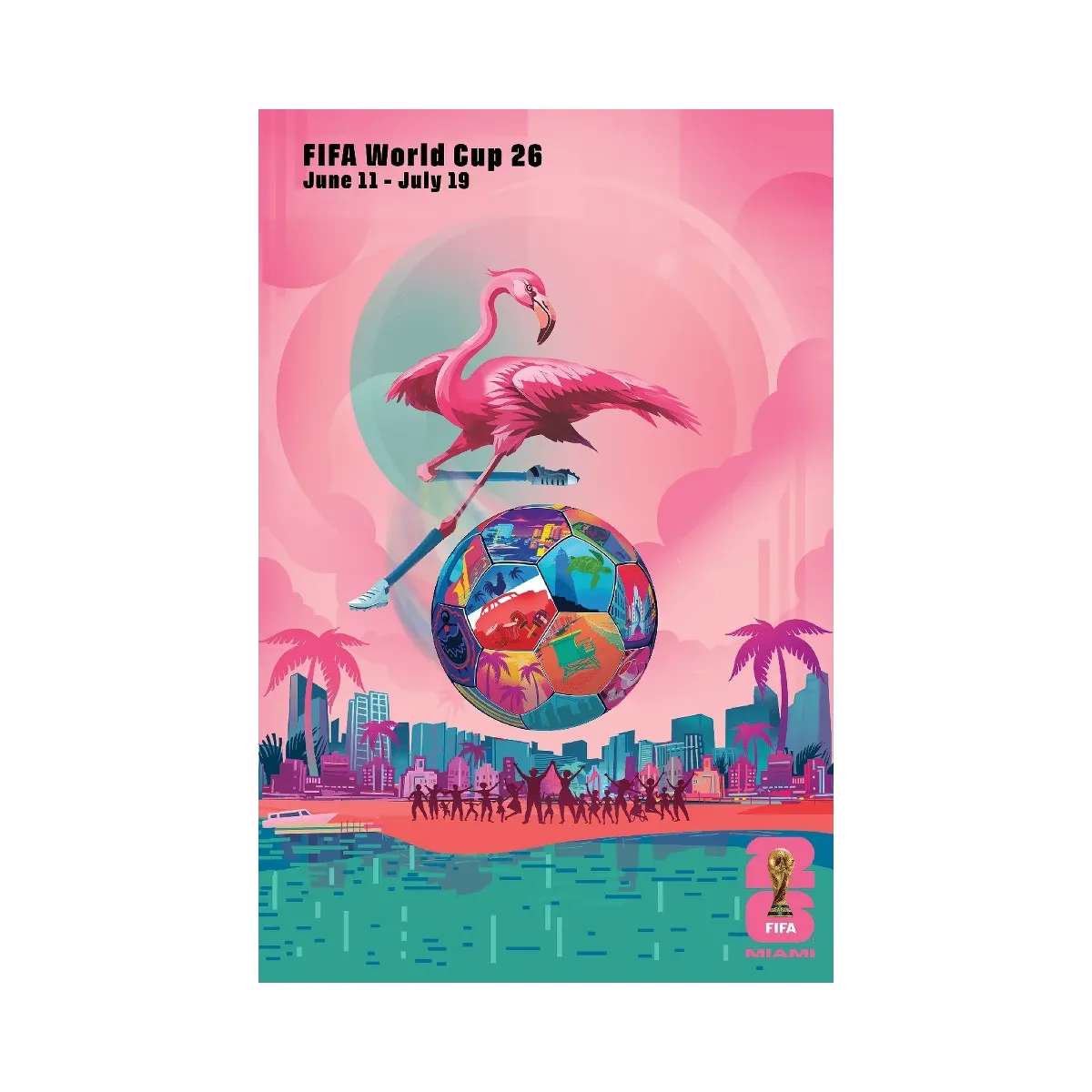 FIFA World Cup 2026 Miami Host City Poster