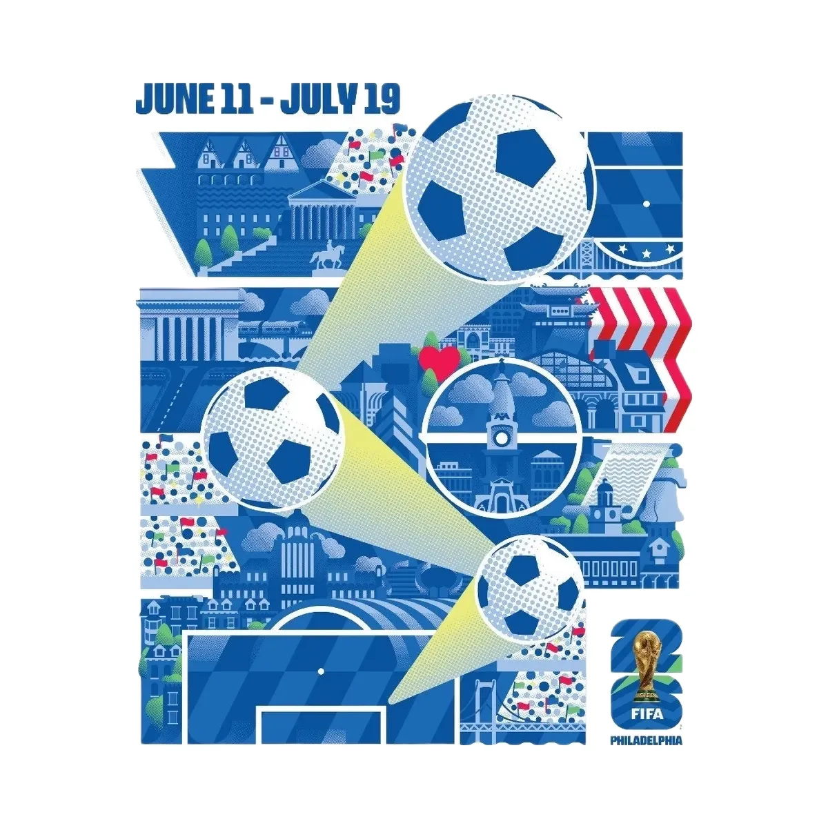 FIFA World Cup 2026 Philadelphia Host City Poster