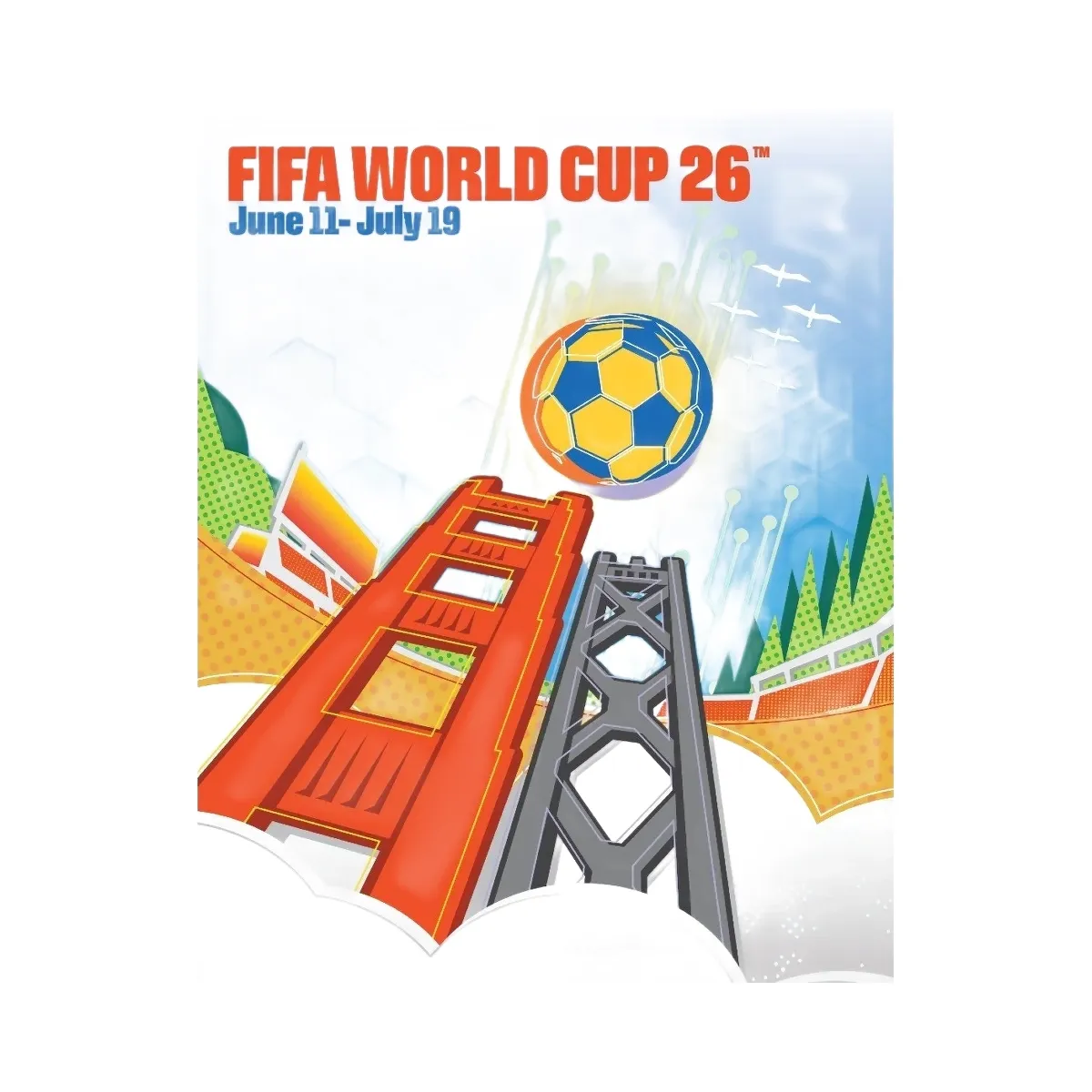 FIFA World Cup 2026 San Francisco Bay Area Host City Poster