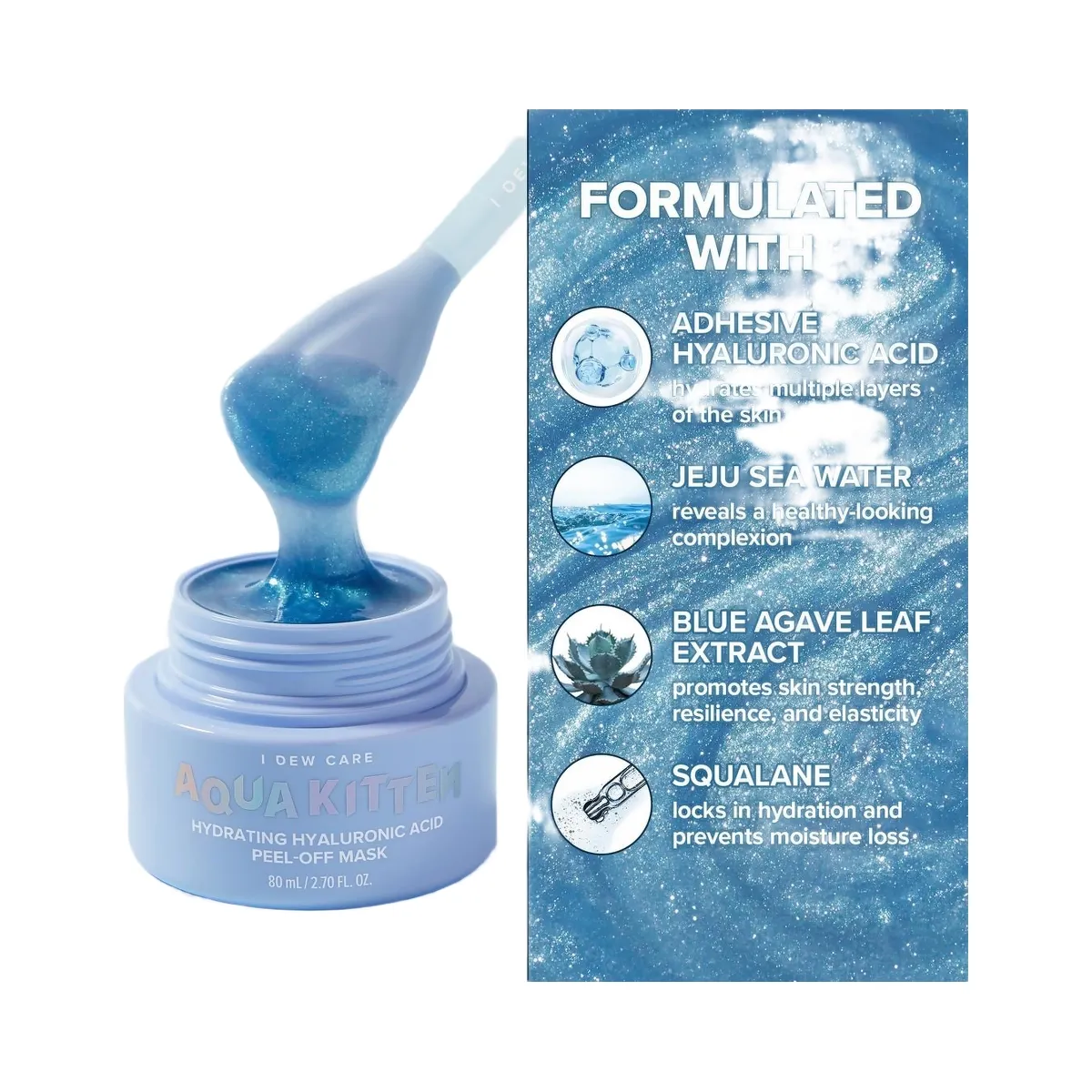 I Dew Care Aqua Kitten Hydrating Hyaluronic Acid Peel-Off Mask