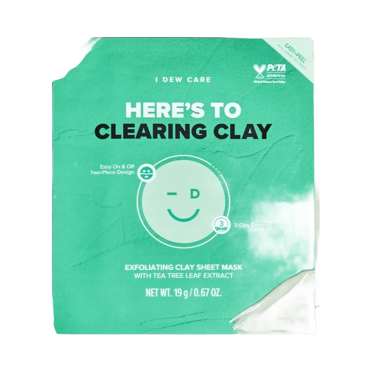 I Dew Care Here's To Clearing Clay Exfoliating Sheet Mask