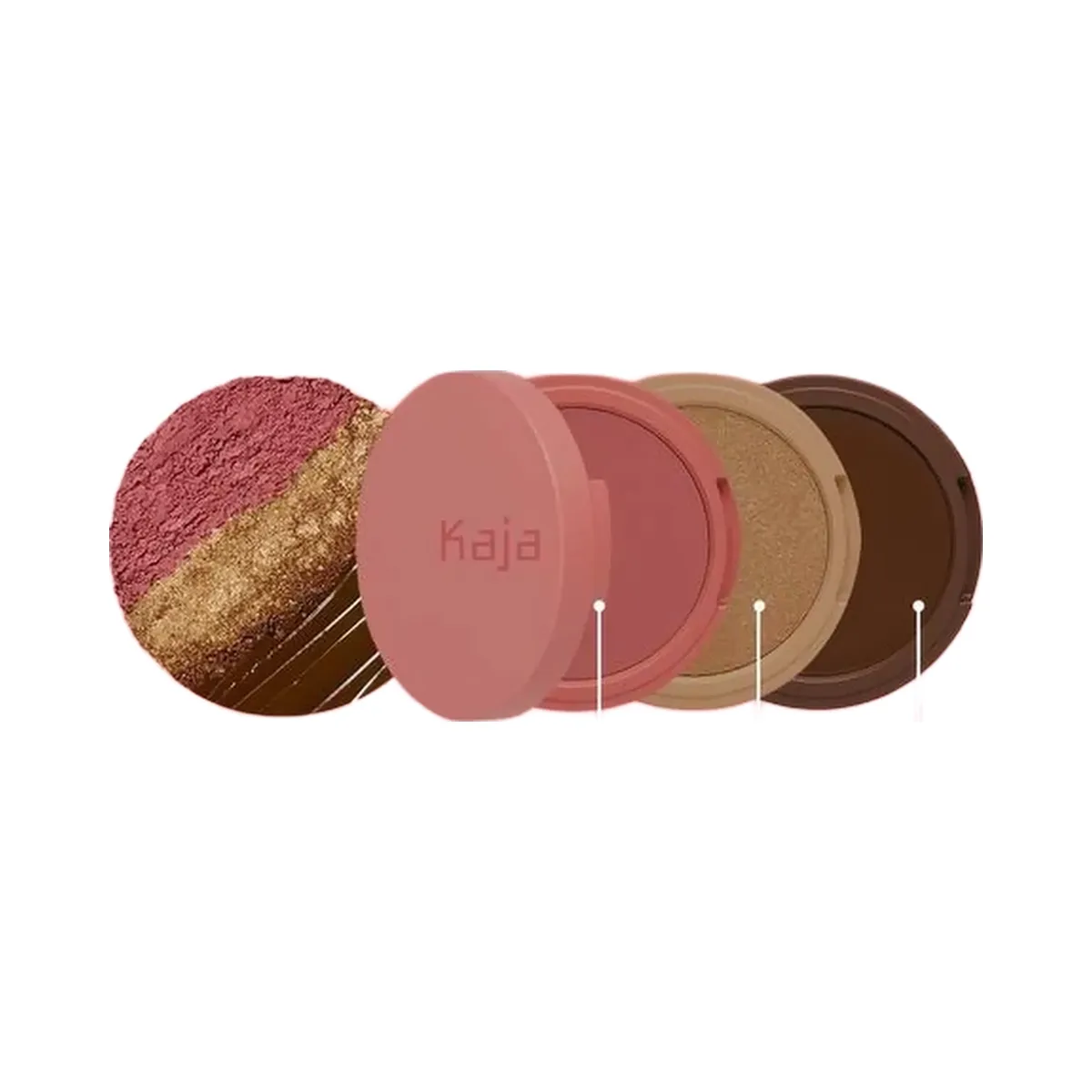 Kaja Play Bento Cream Bronzer Powder Blush & Highlighter Trio