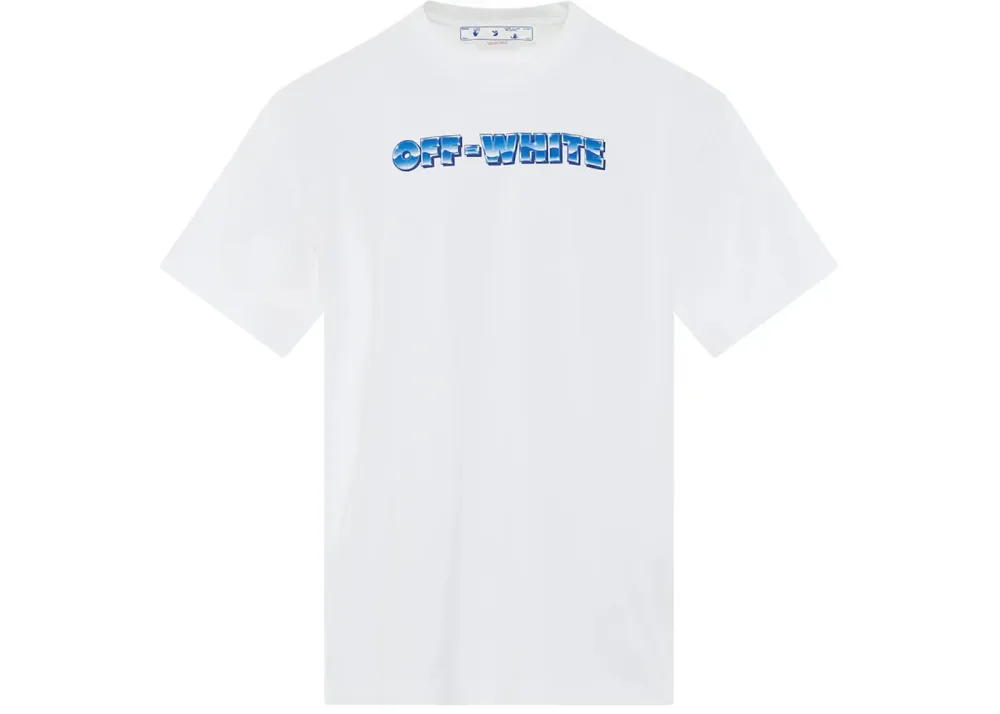Off-White Blue Metal Arrows White Oversized Tee - Main Image