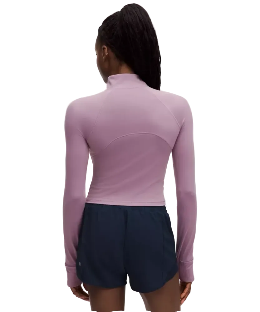 Lululemon It's Rulu Cropped Half Zip Updated Lavender Lux