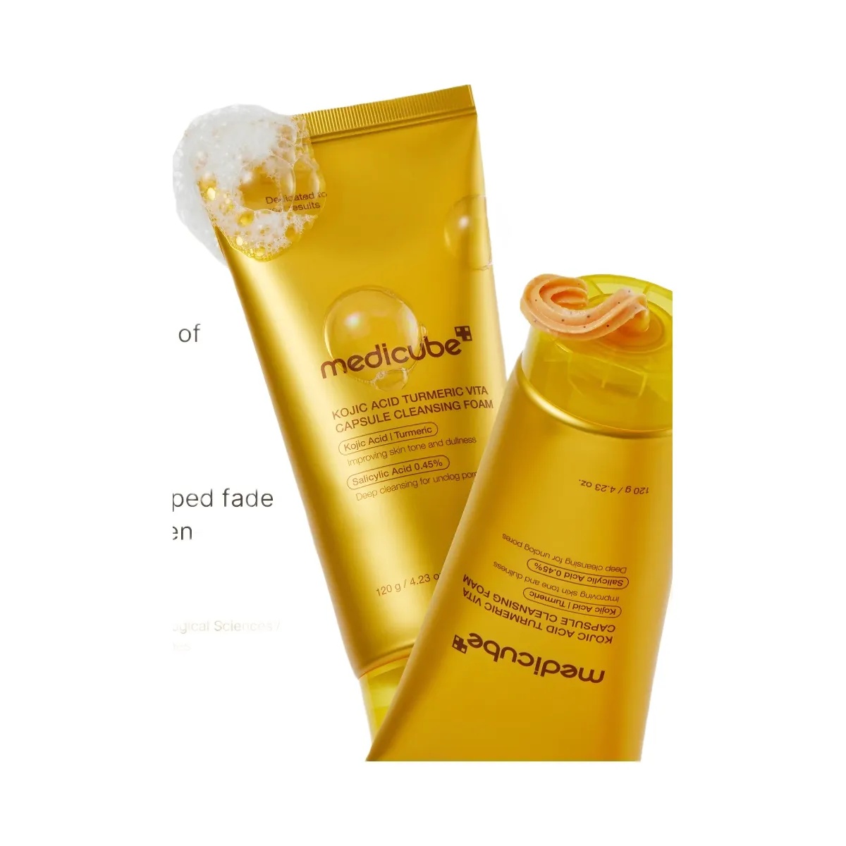 Medicube Kojic Acid Turmeric Vita Capsule Foam Cleanser