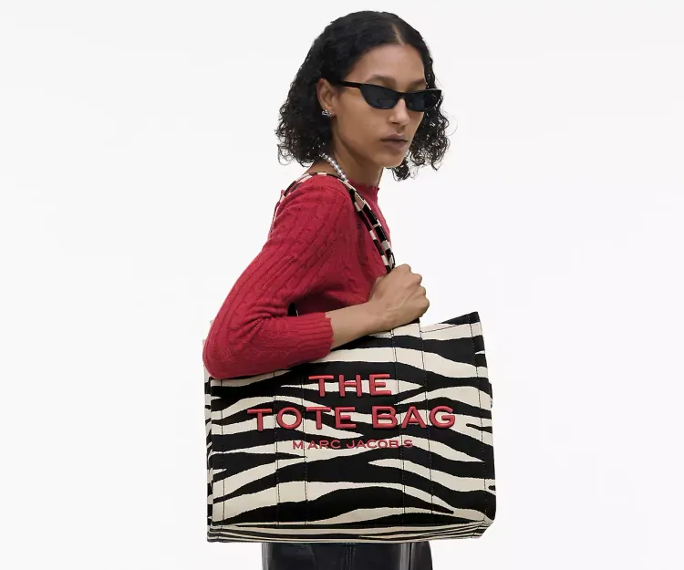 Marc Jacobs The Zebra Canvas Large Tote Bag | 100% Authentic