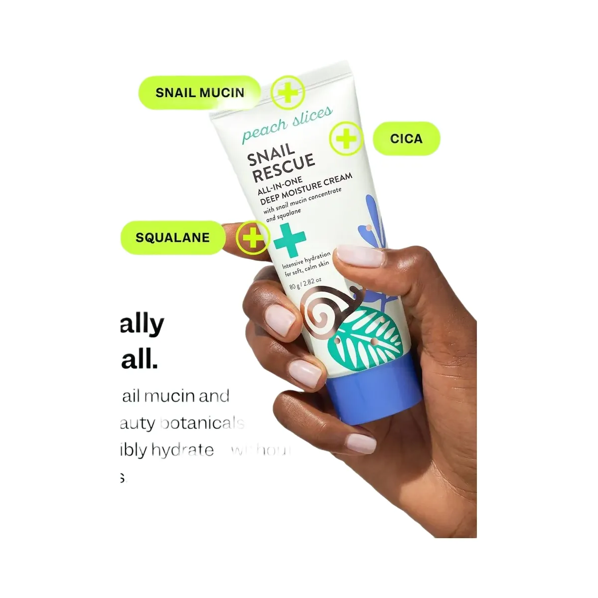 Peach Slices Snail Rescue All-In-One Deep Moisture Cream